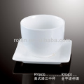 healthy special durable white porcelain chinese 130ml cappuccino cup and saucer